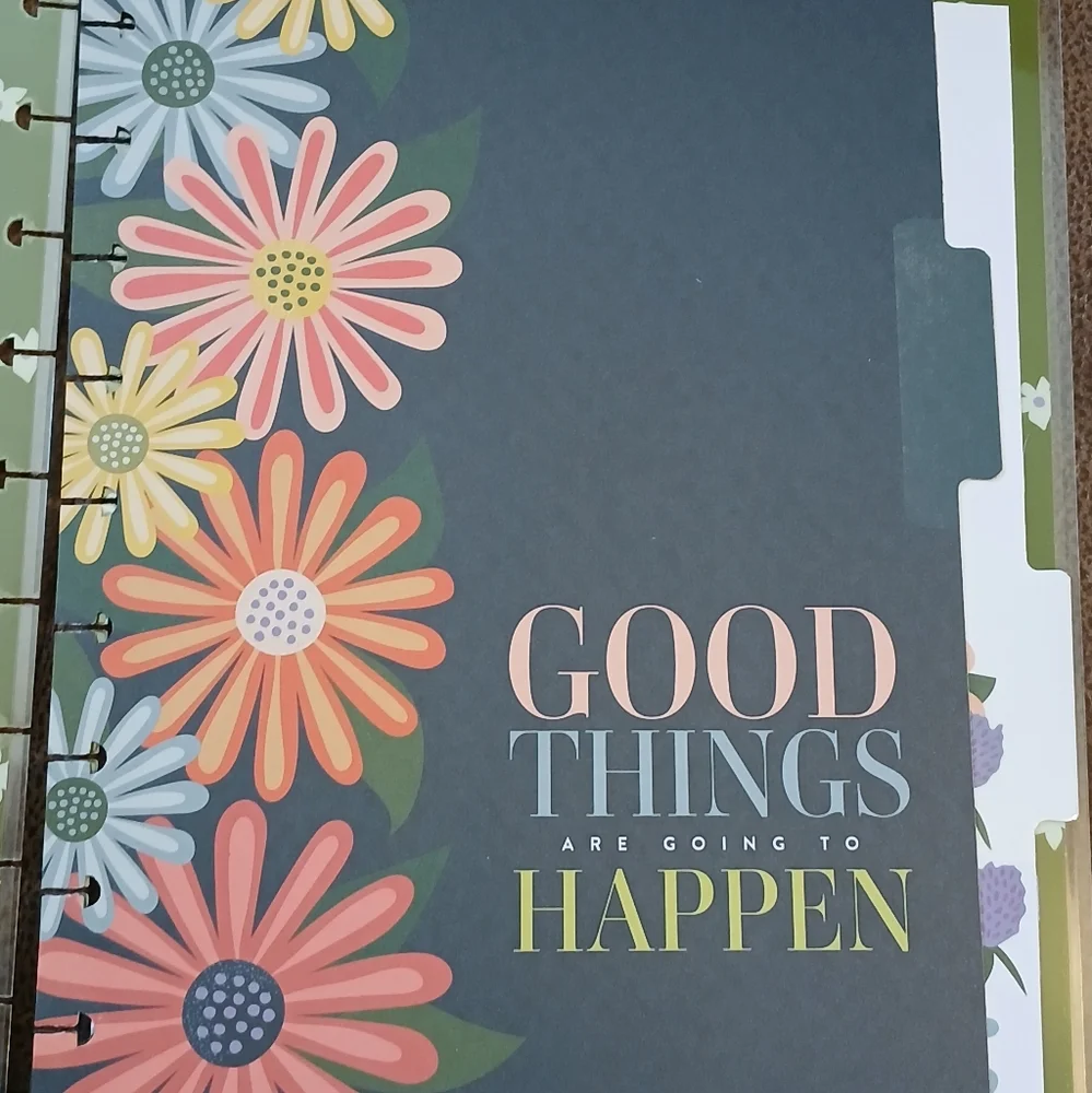 The Happy Planner classic sized cover and dashboards Feel as Free as the Flowers